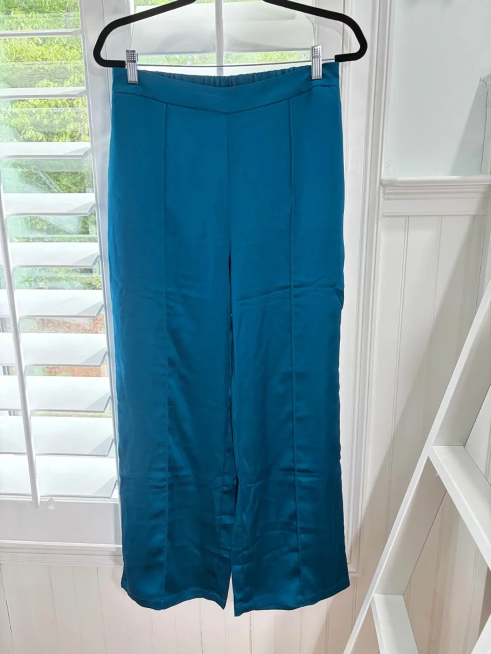 NWT Sincerely Jules Teal Wide-Leg Silky Dress Pants